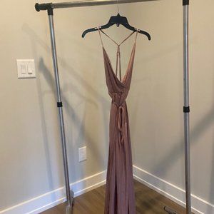 Casual maxi dress by Mustard Seed in beautiful mauve color - size SM